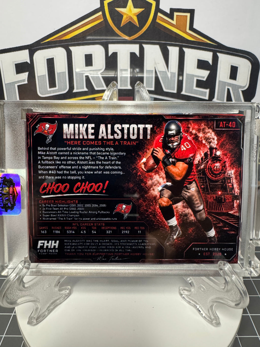 Mike Alstott | Tampa Bay Buccaneers | 1/1 Custom Card | A-Train Edition