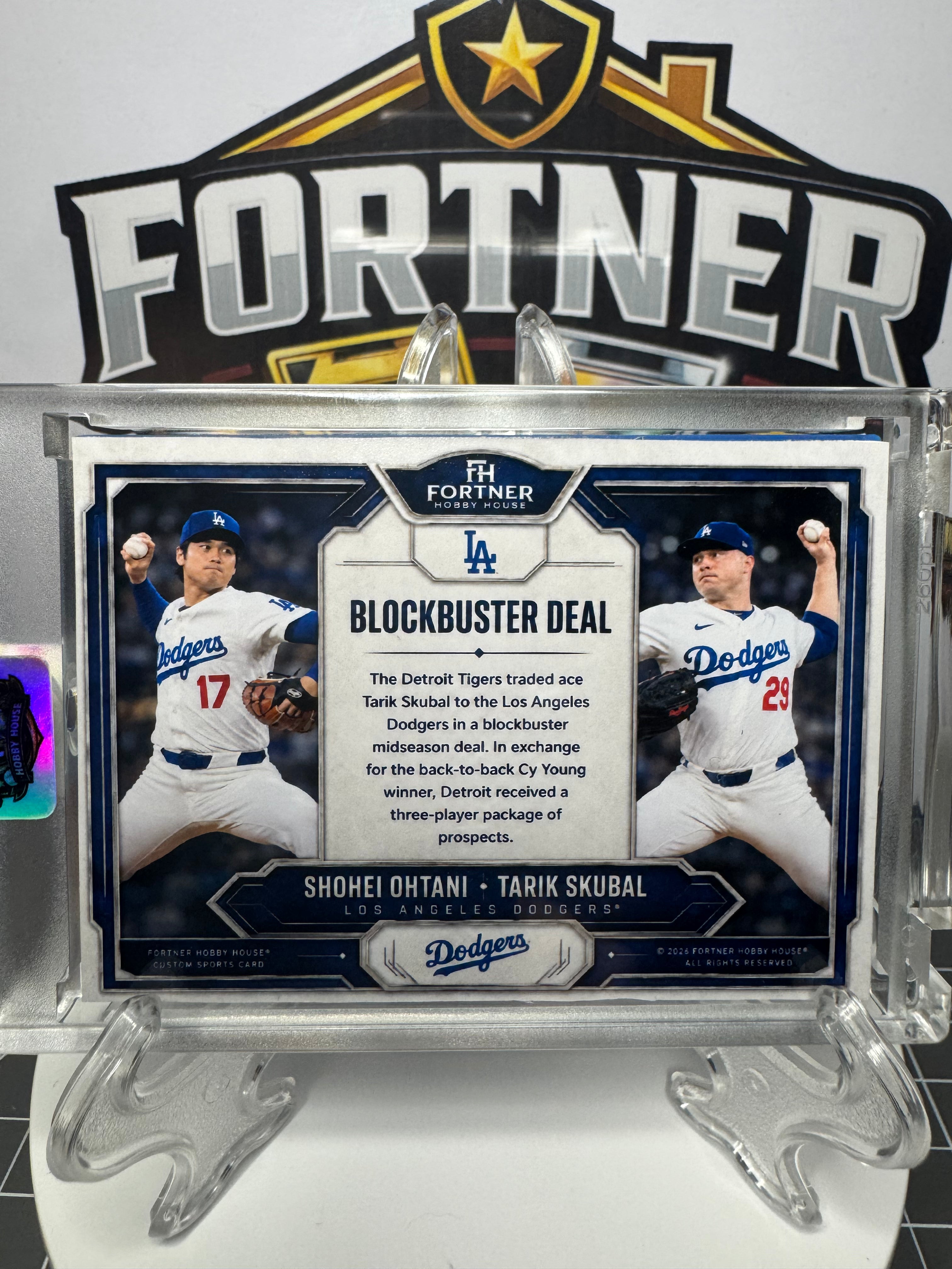 Shohei Ohtani & Tarik Skubal | Los Angeles Dodgers | 1/1 Custom Card | Blockbuster Deal Edition