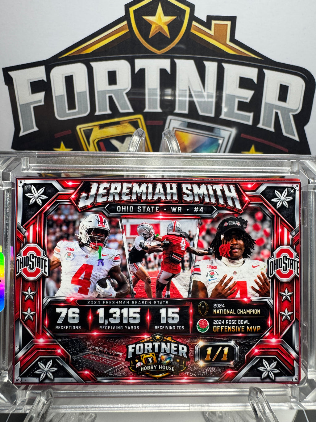 Jeremiah Smith | Ohio State Buckeyes | 1/1 Custom Card | National Champion Edition