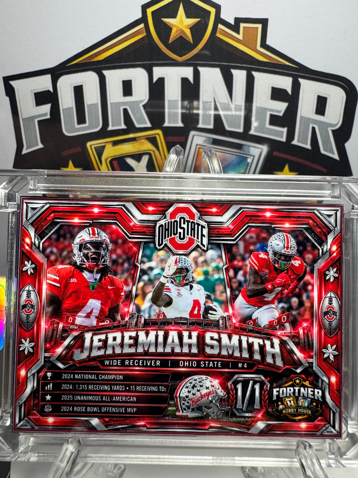 Jeremiah Smith | Ohio State Buckeyes | 1/1 Custom Card | The Horseshoe Edition