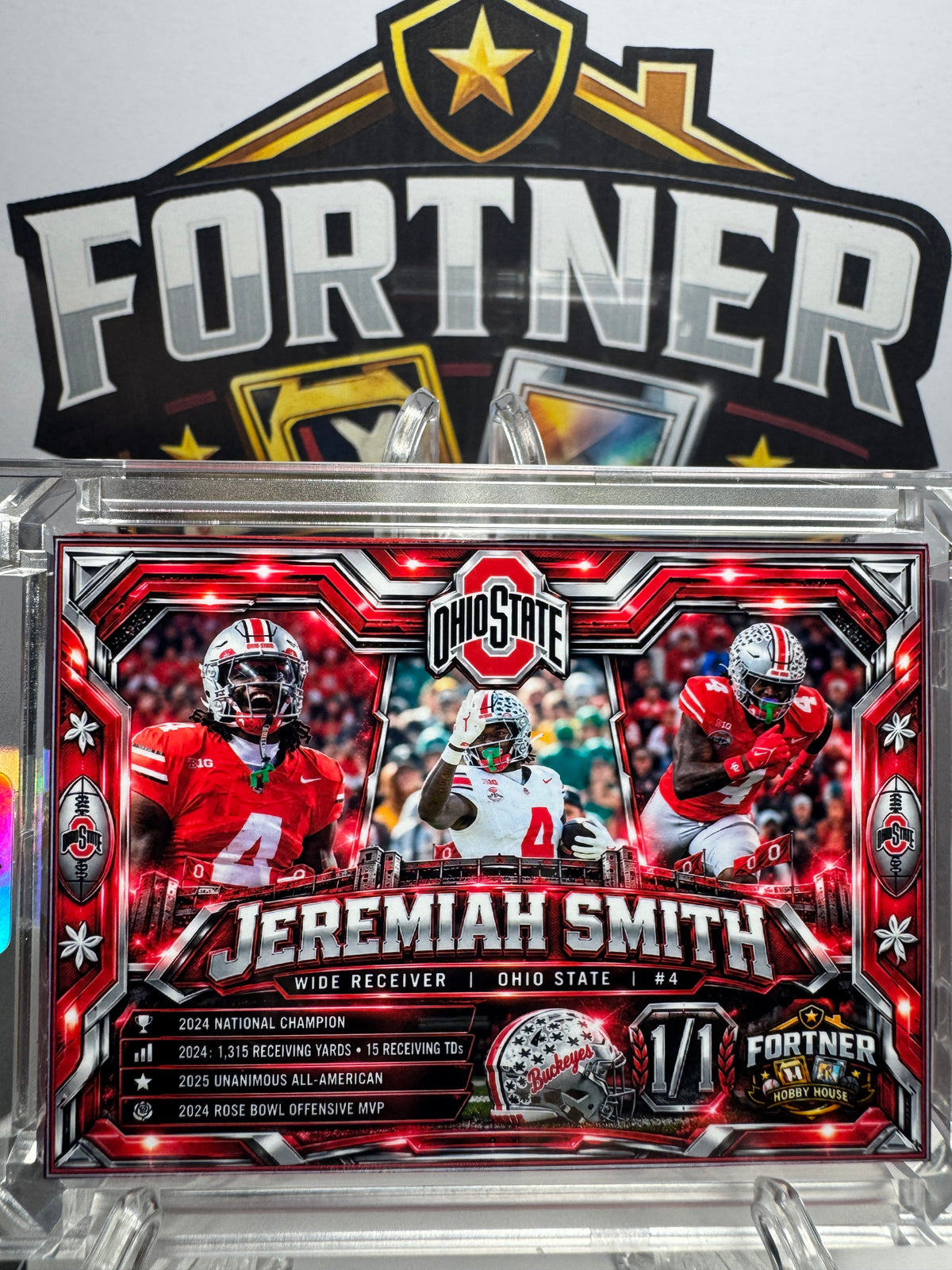 Jeremiah Smith | Ohio State Buckeyes | 1/1 Custom Card | Blackout Edition