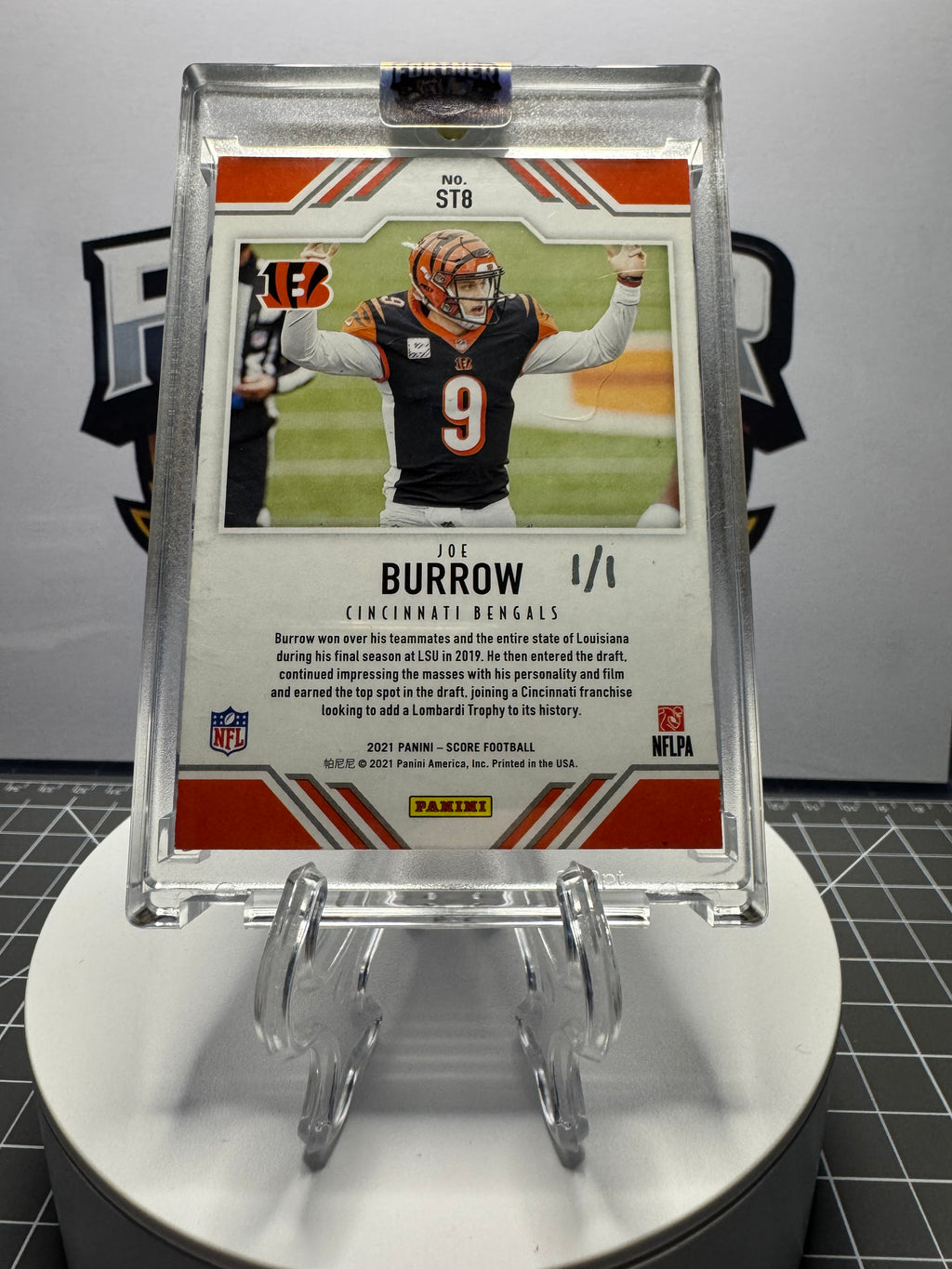 Joe Burrow | Bengals | 1/1 Custom Card | NFL Shield Edition