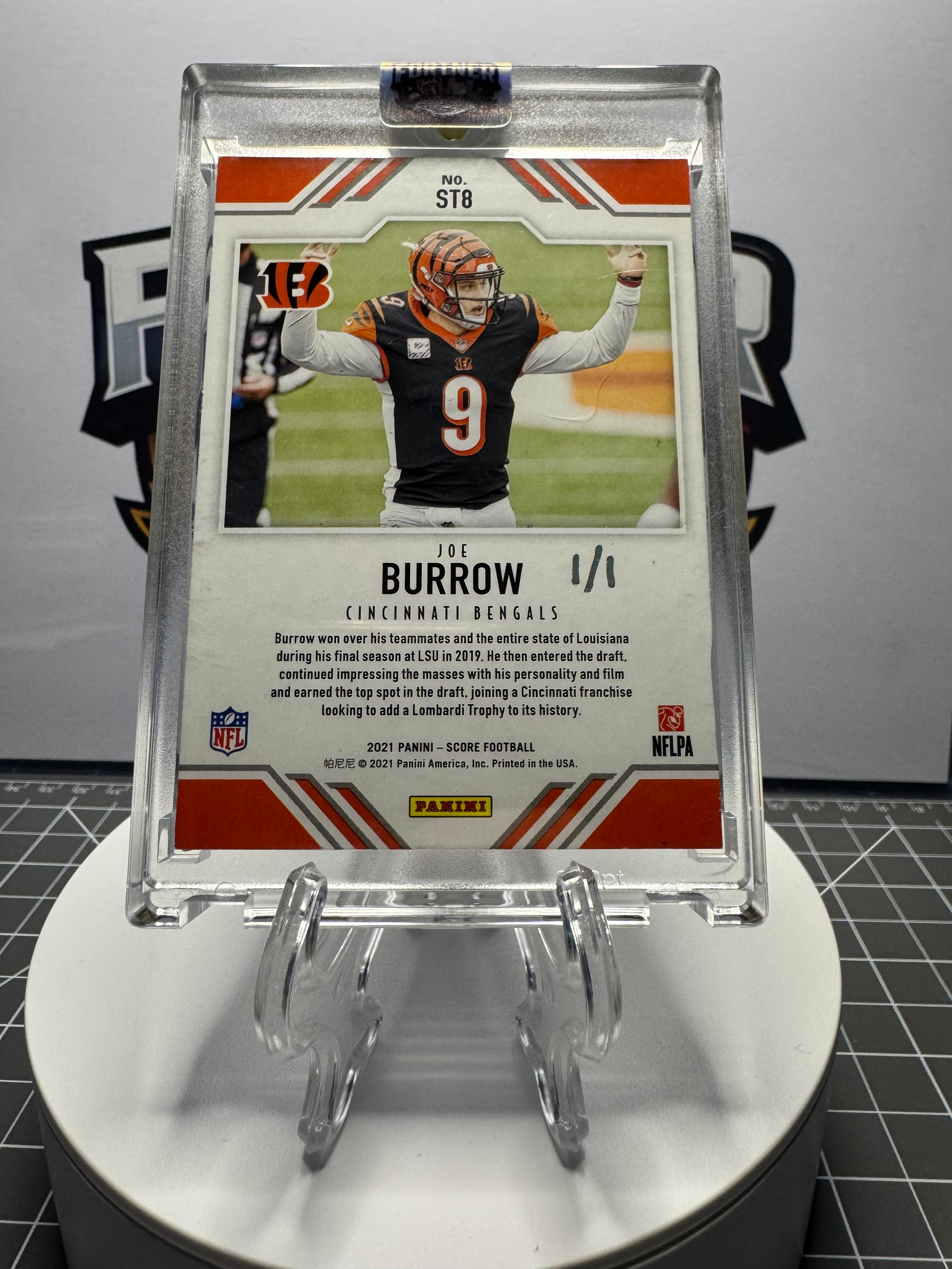 Joe Burrow | Bengals | 1/1 Custom Card | NFL Shield Edition