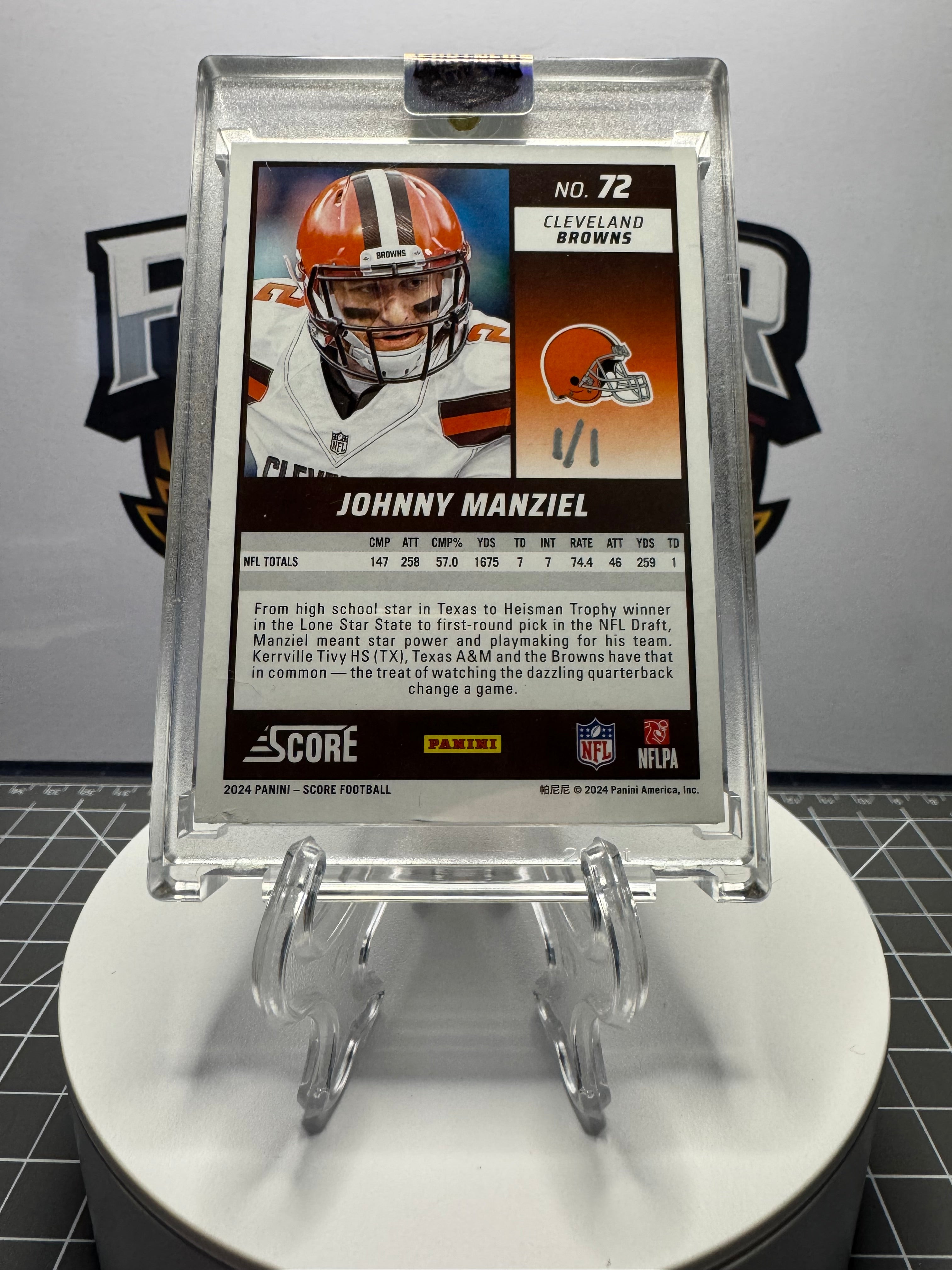Johnny Manziel | Browns | 1/1 Custom Card | Money Manziel Edition
