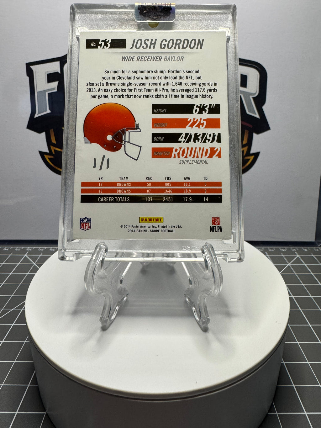 Josh Gordon | Browns | 1/1 Custom Card | Smoke Show Edition