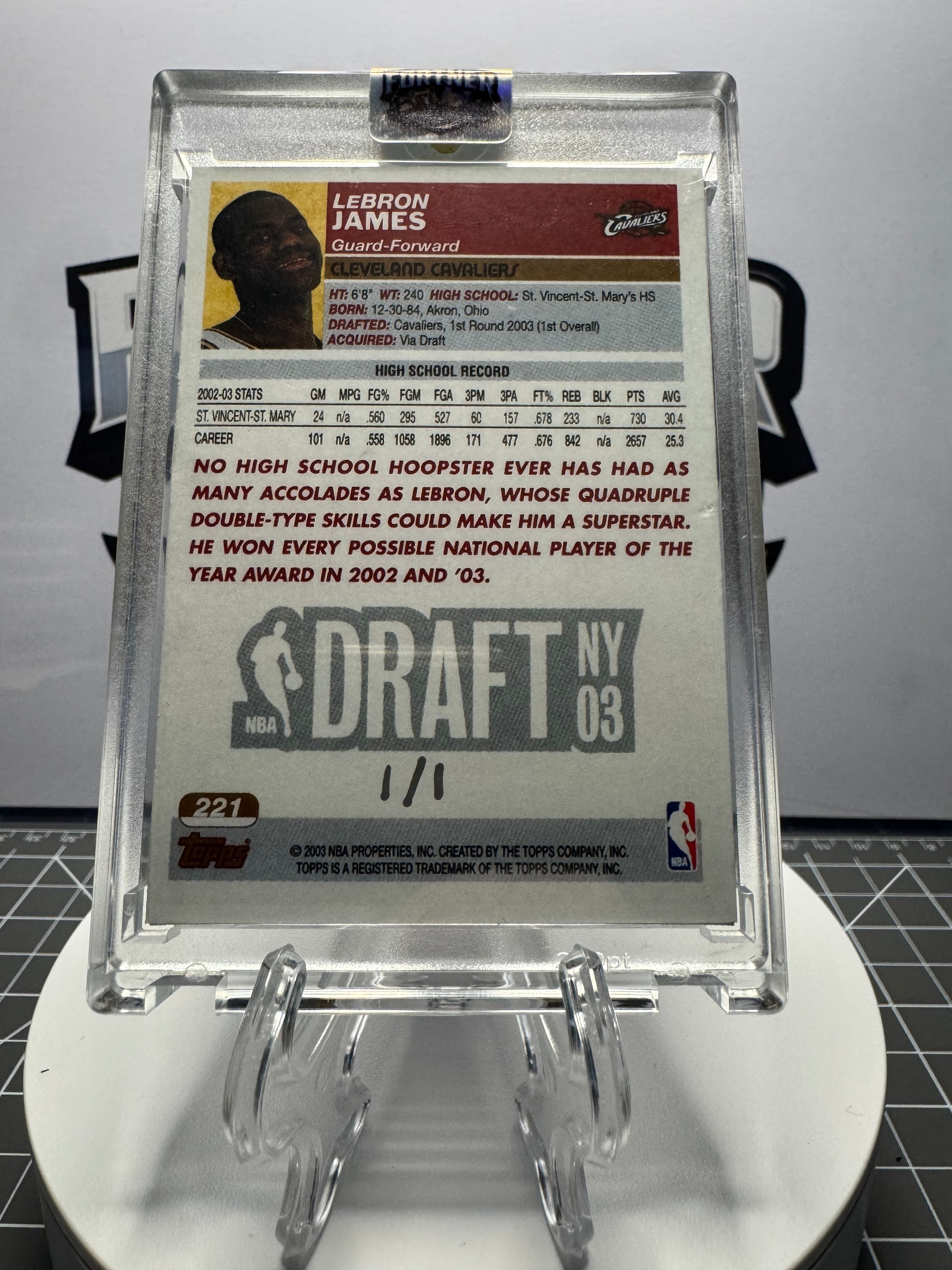 LeBron James | Cleveland Cavaliers | 1/1 Custom Card | Chosen One Edition