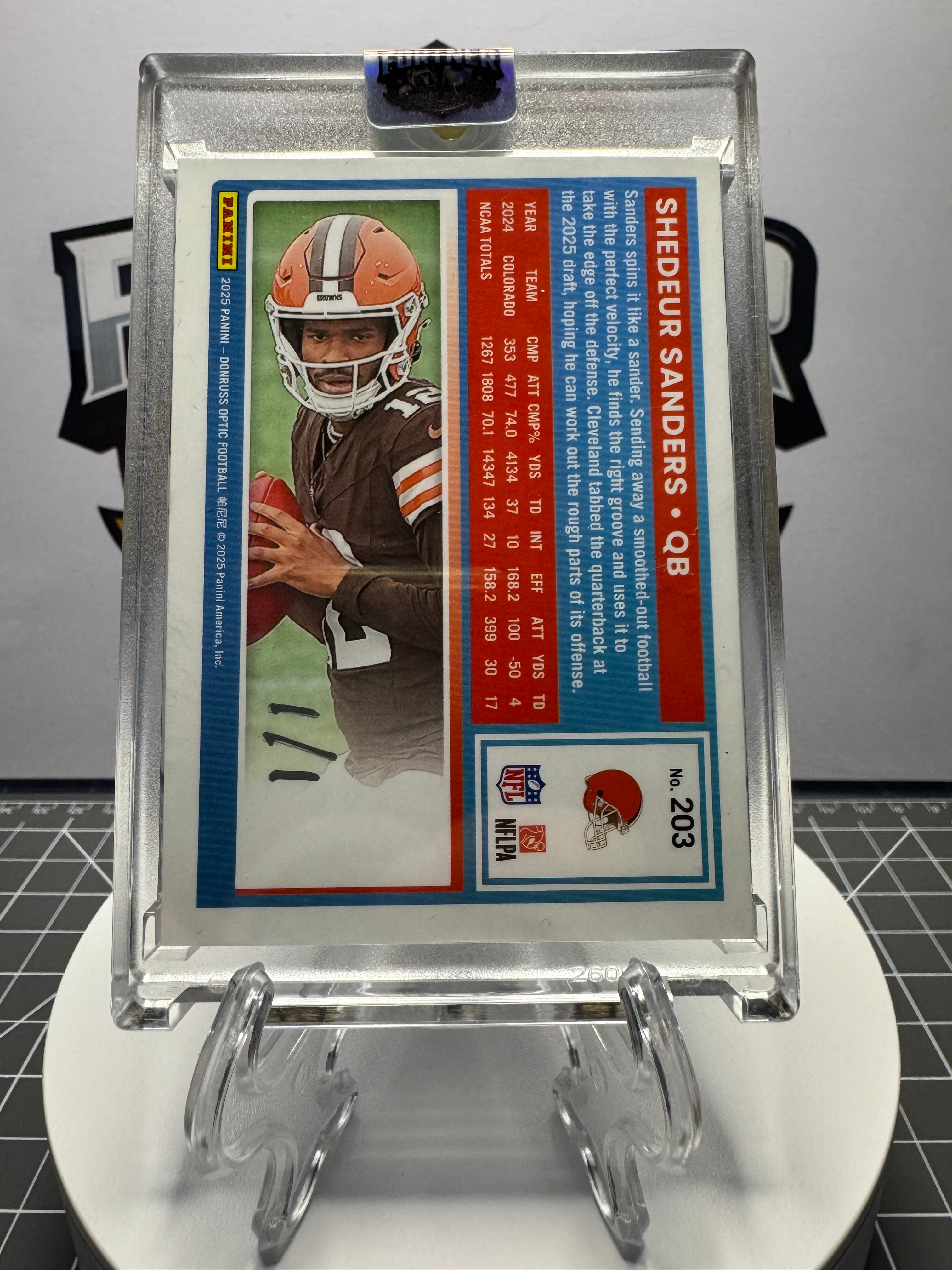 Shedeur Sanders | Browns | 1/1 Custom Card | Brownie Revival Edition