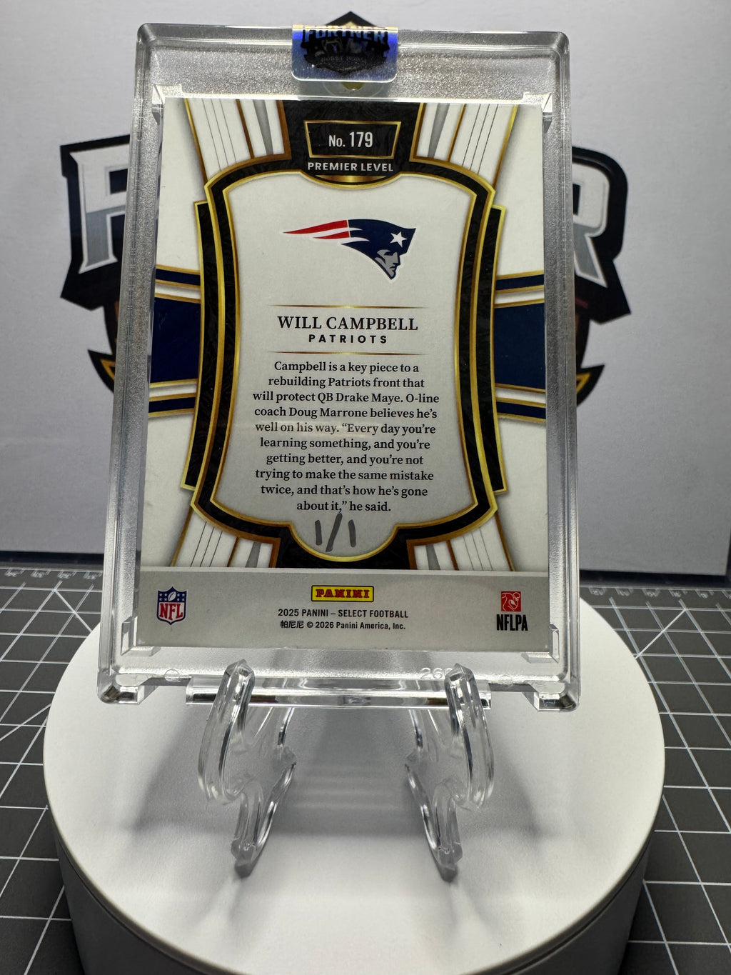 Will Campbell | New England Patriots | 1/1 Custom Card | T-Rex Edition