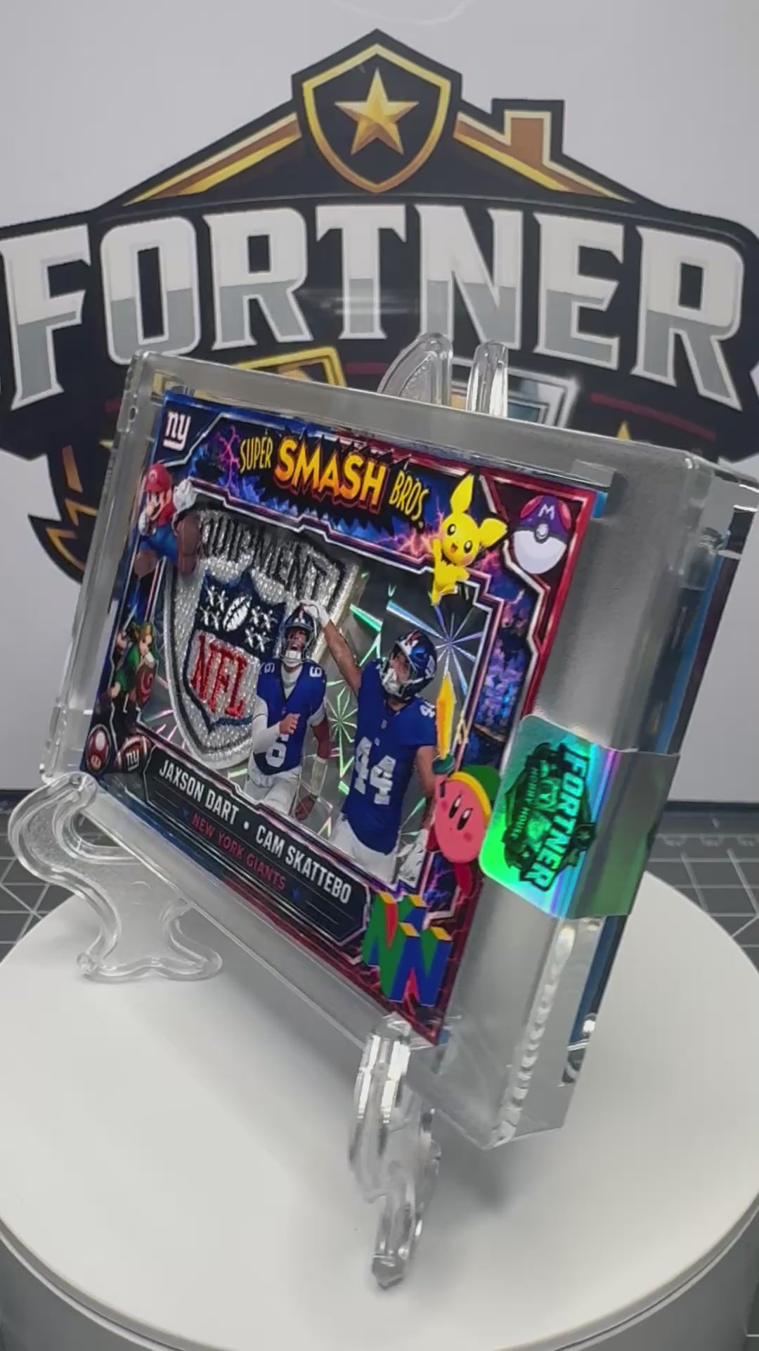 Jaxson Dart & Cam Skattebo | New York Giants | 1/1 Custom Card | Super Smash Bros Edition