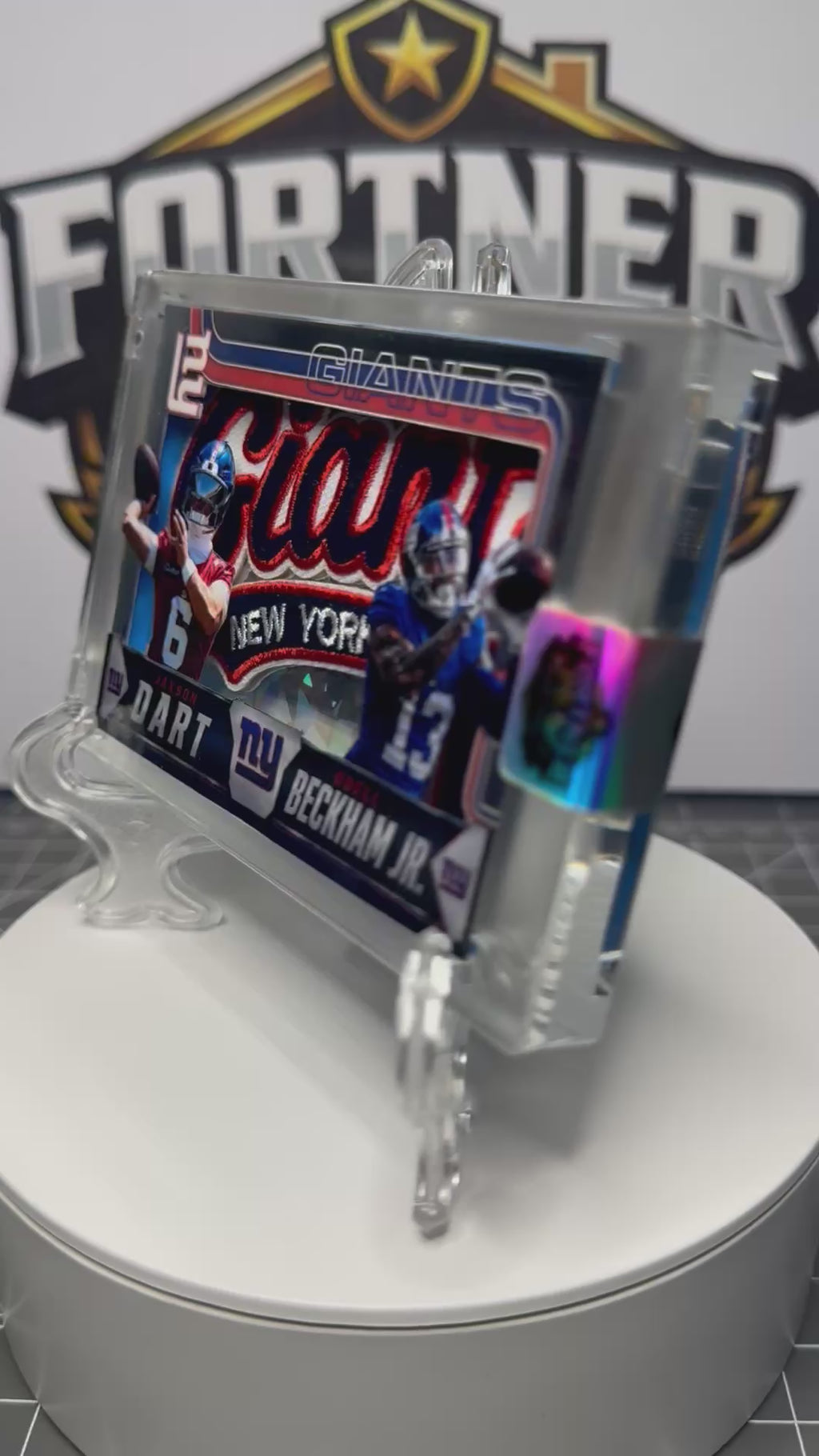 Jaxson Dart & Odell Beckham Jr. | New York Giants | 1/1 Custom Card | Future Meets Past Edition