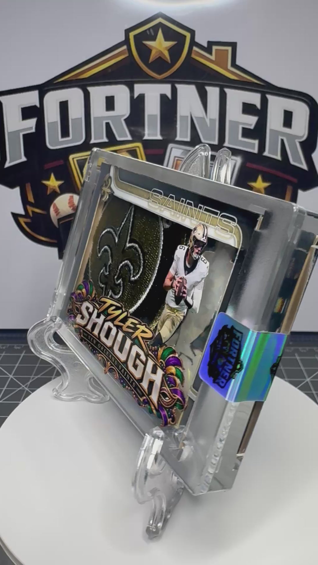 Tyler Shough | New Orleans Saints | 1/1 Custom Card | Mardi Gras Edition