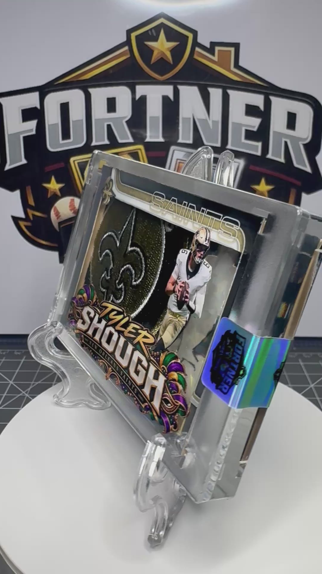 Tyler Shough | New Orleans Saints | 1/1 Custom Card | Mardi Gras Edition