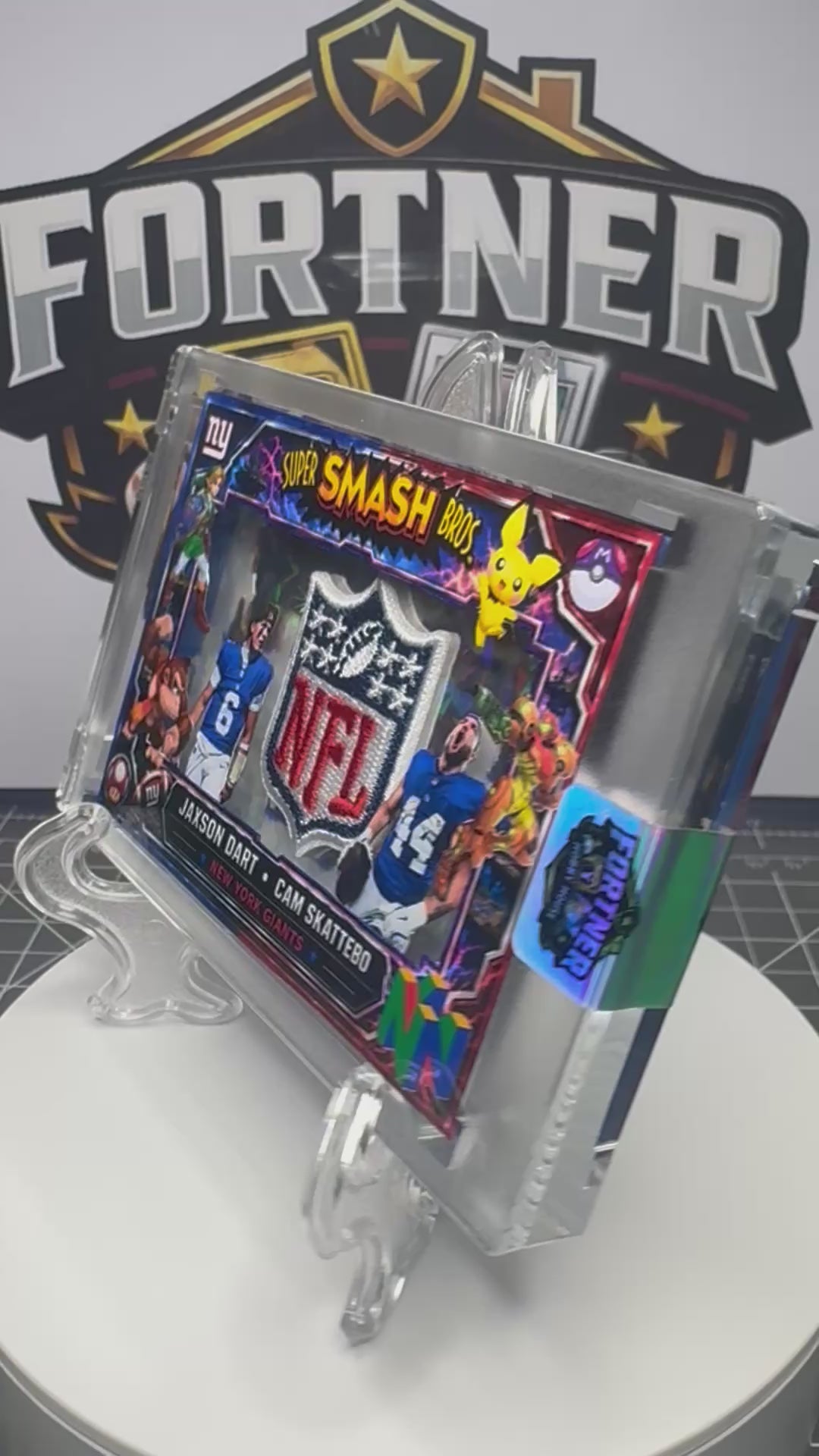 Jaxson Dart & Cam Skattebo | New York Giants | 1/1 Custom Card | Smash Bros Masterball Edition