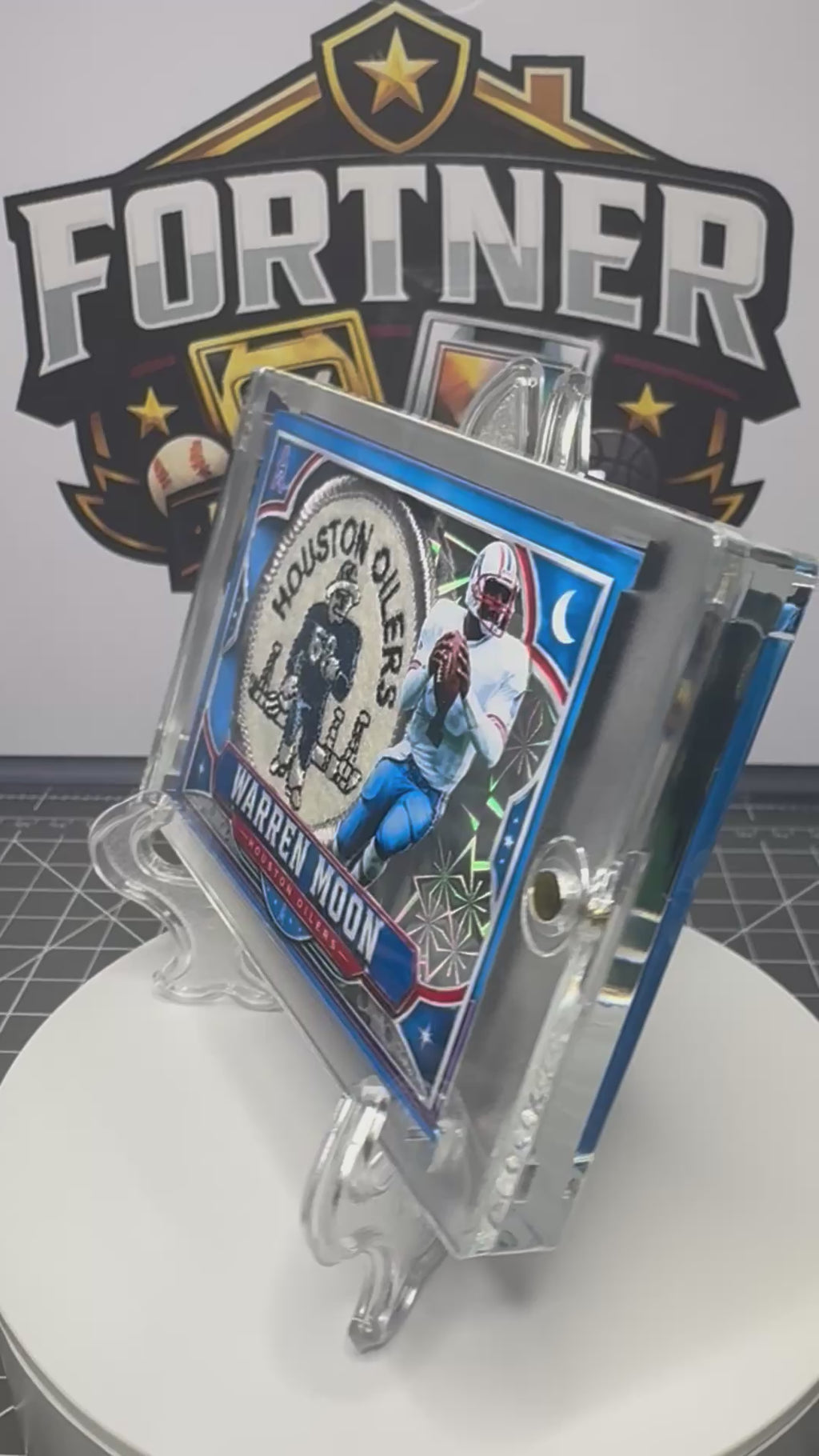 Warren Moon | Houston Oilers | 1/1 Custom Card | Moon Mission Edition