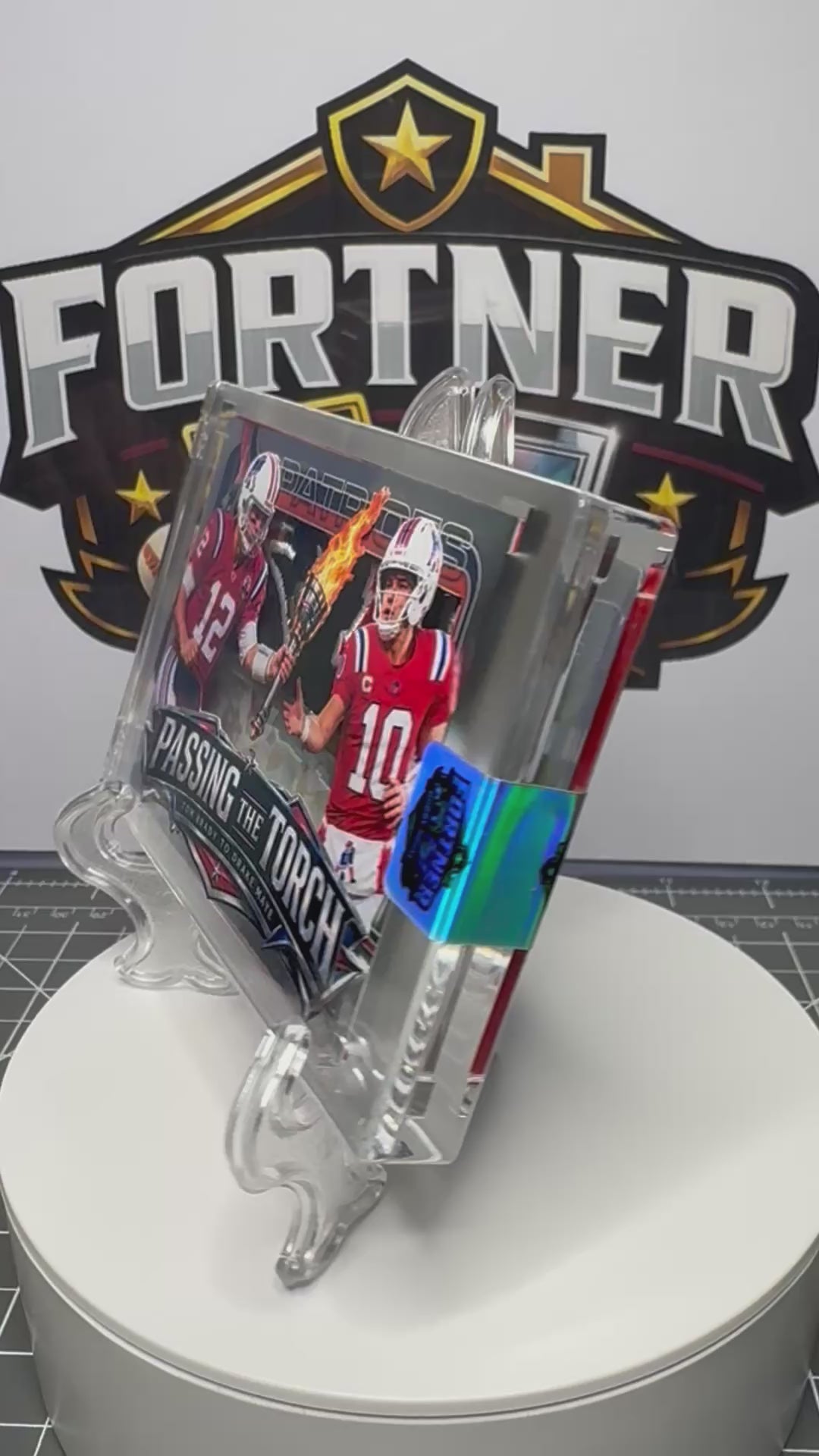 Tom Brady & Drake Maye | New England Patriots | 1/1 Custom Card | Passing the Torch Edition