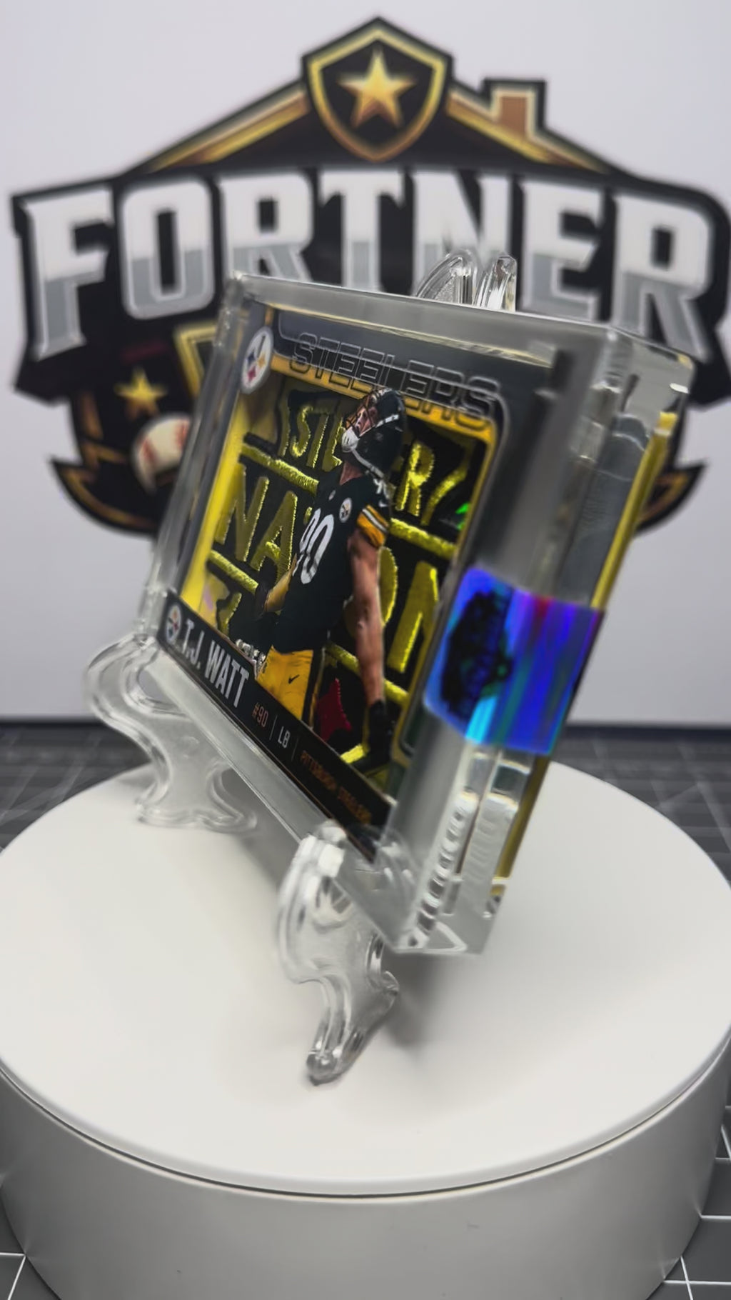 T.J. Watt | Pittsburgh Steelers | 1/1 Custom Card | Steel Curtain Edition