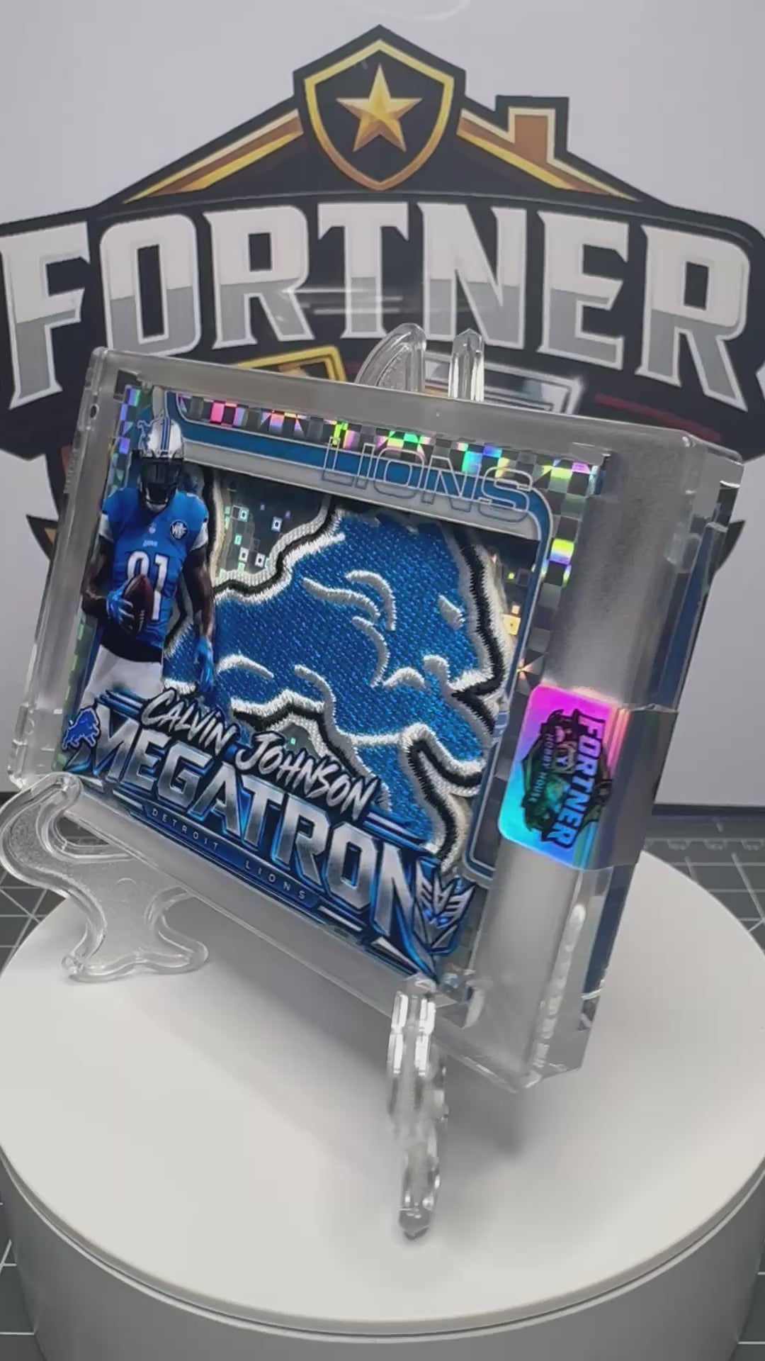 Calvin Johnson | Detroit Lions | 1/1 Custom Card | Decepticon Edition