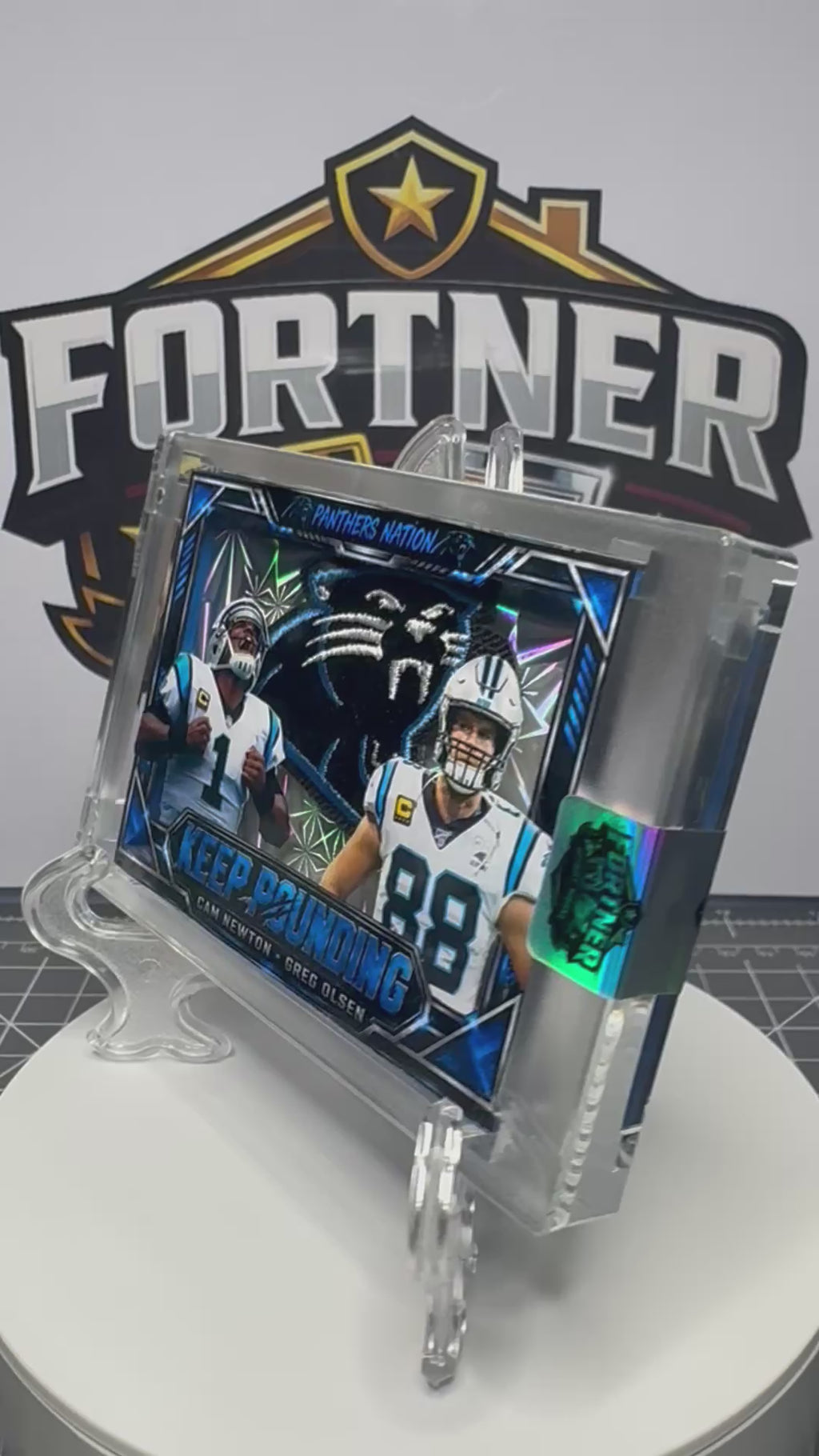 Cam Newton / Greg Olsen | Carolina Panthers | 1/1 Custom Card | Keep Pounding Edition