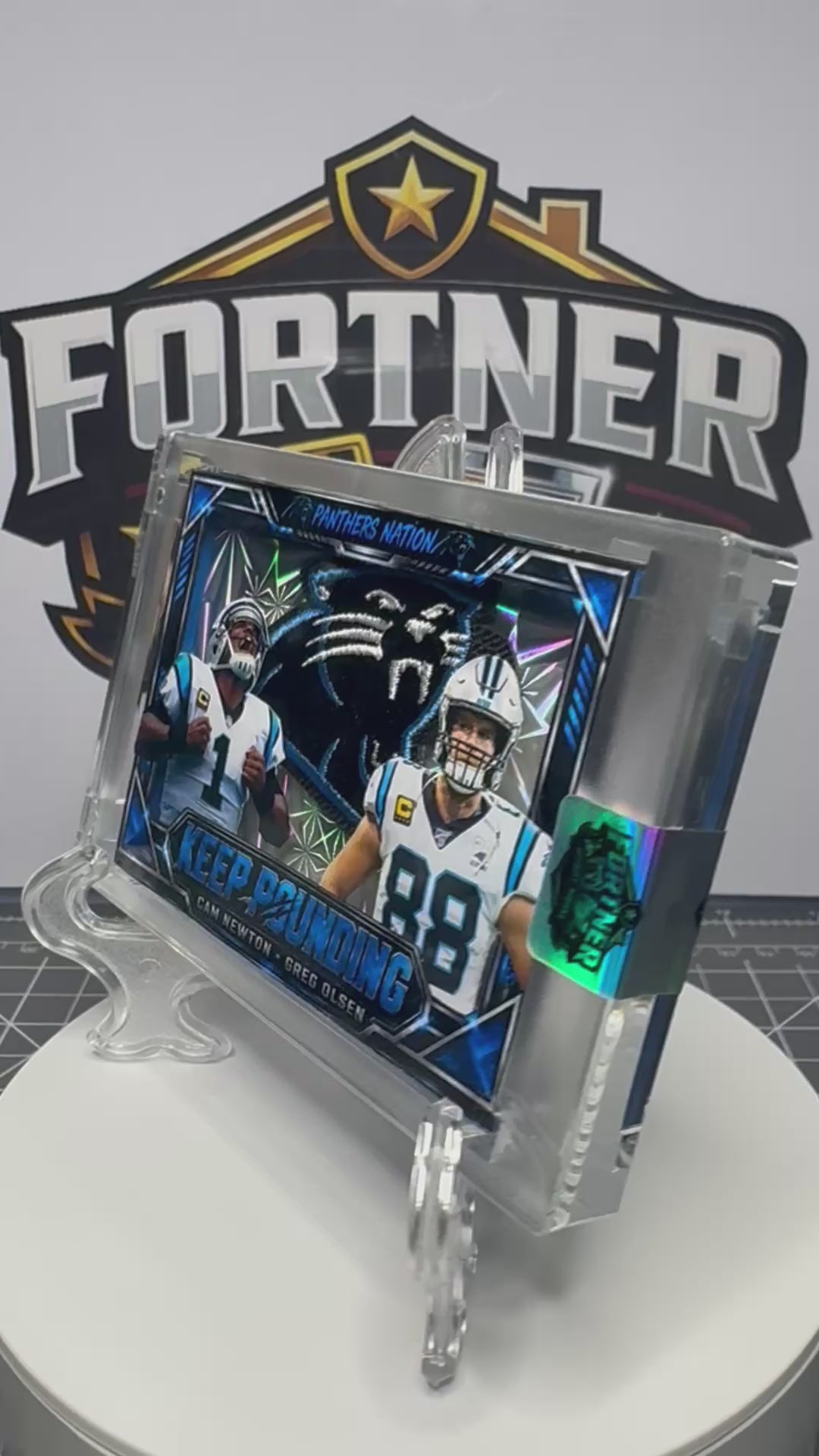 Cam Newton / Greg Olsen | Carolina Panthers | 1/1 Custom Card | Keep Pounding Edition