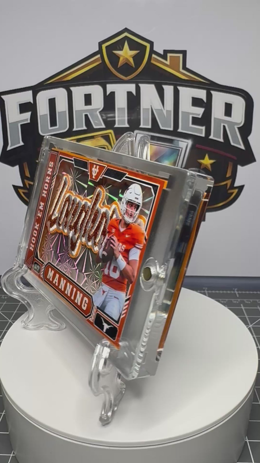 Arch Manning | Texas Longhorns | 1/1 Custom Card | Hook ’Em Horns Edition