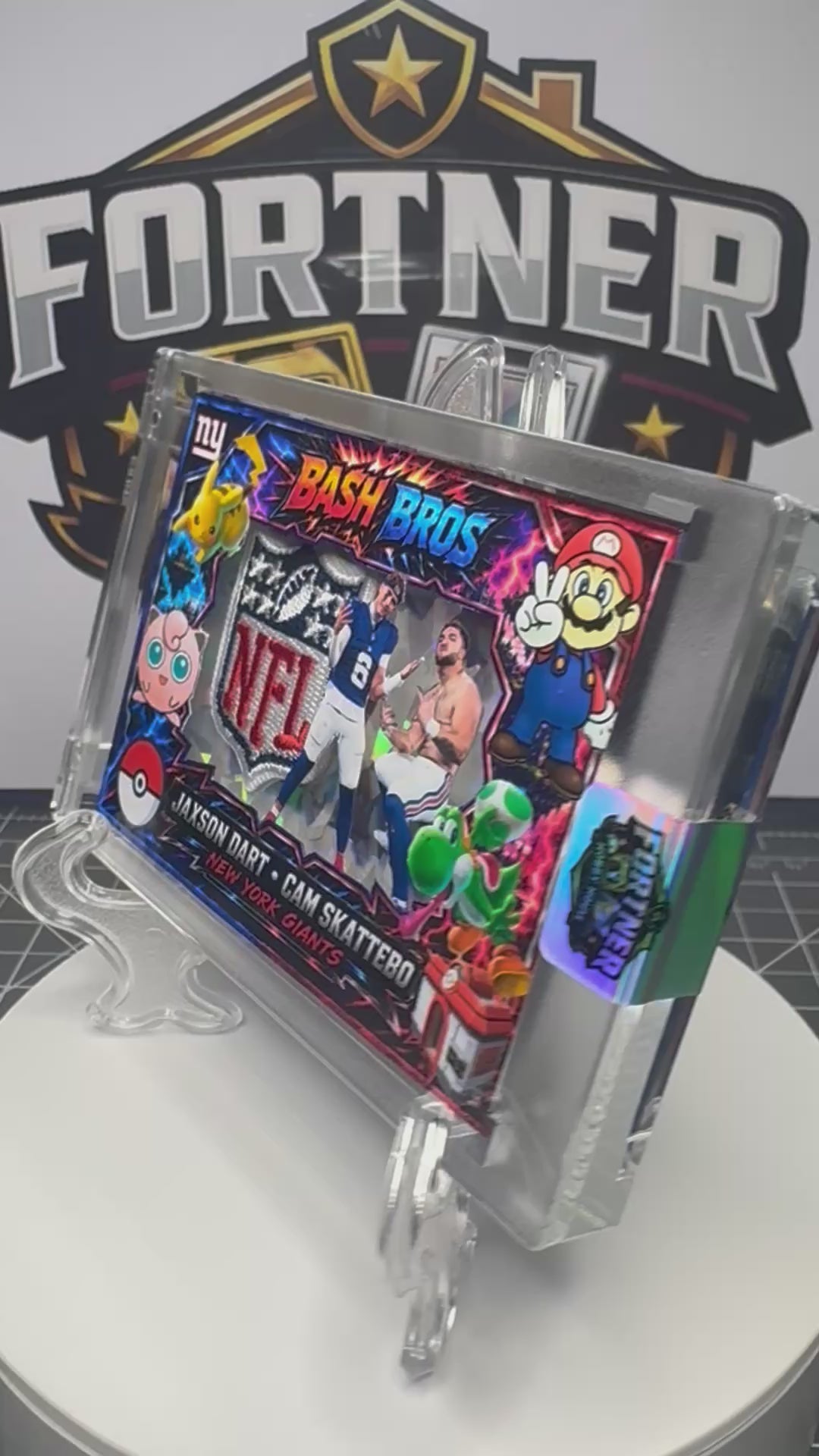Jaxson Dart & Cam Skattebo | New York Giants | 1/1 Custom Card | Smash Bros Mario Edition