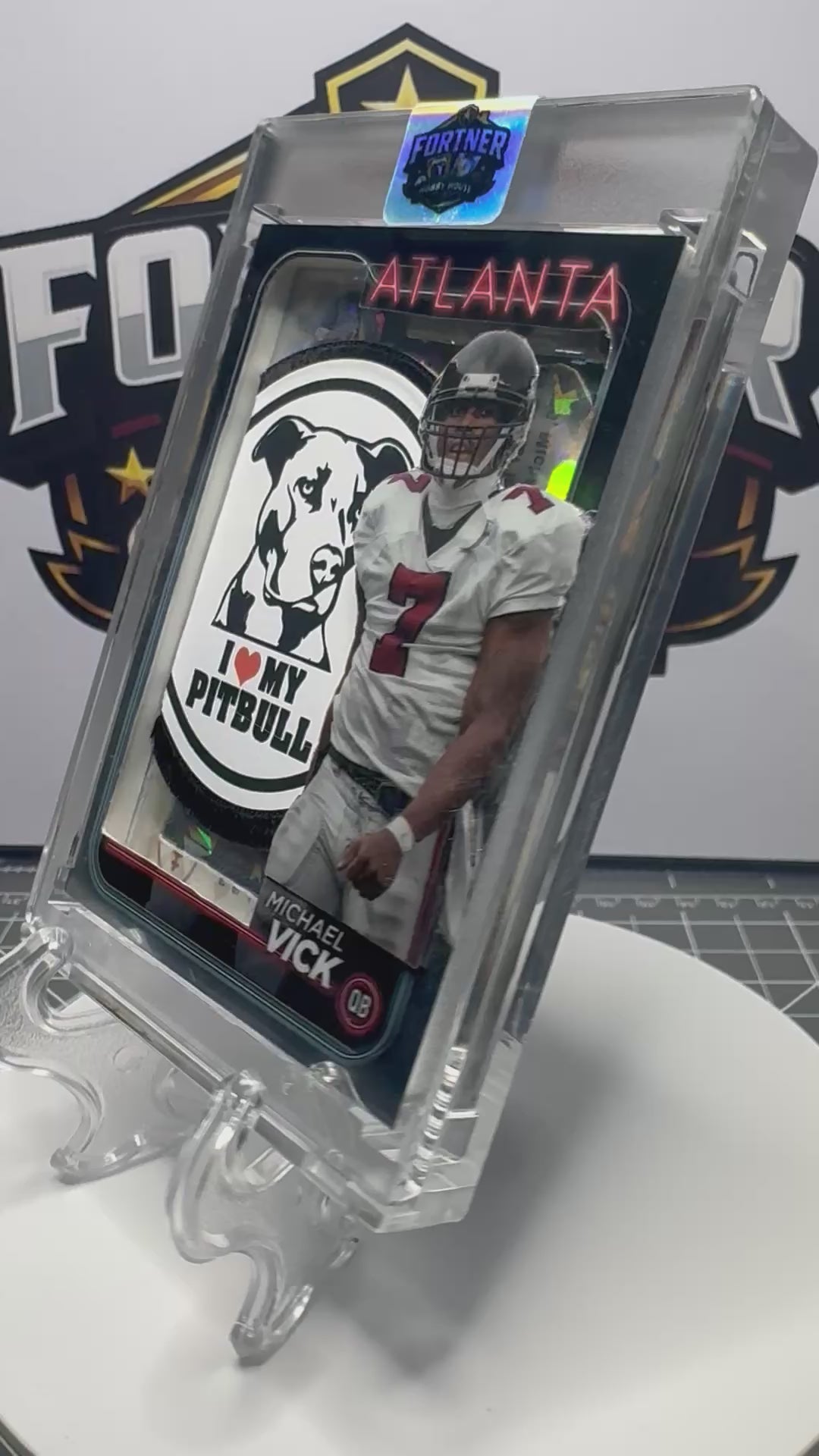 Michael Vick | Atlanta Falcons | 1/1 Custom Card | Pitbull Love Edition